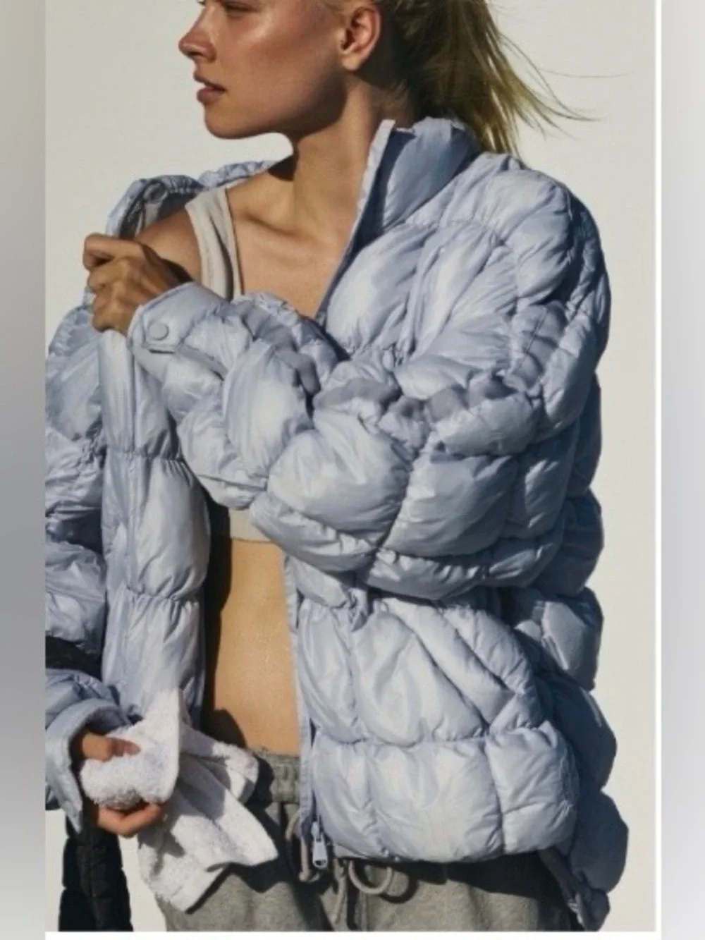 ▪️NWT Free People Pippa Scrunchy Glossy Packable Puffer Jacket - Picture 7 of 10